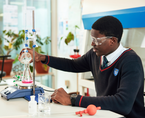 WSQ Secondary Student in Lab
