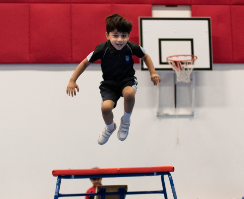 Student In Sports Hall